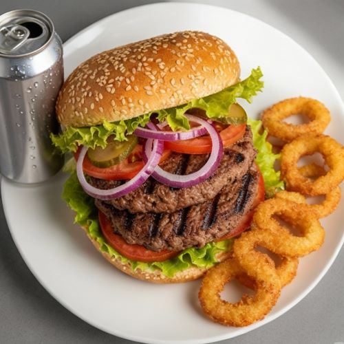 Double Melt Burger Meal With Side & Drink 