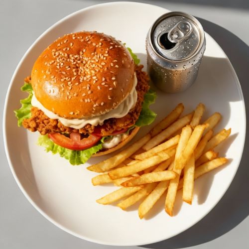 Lights Out Burger Meal With Fries & Drink 