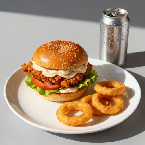 Lights Out Burger Meal With Side & Drink 