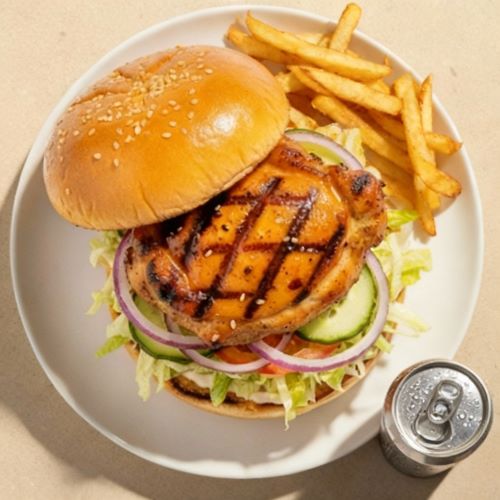 Factory Drip Burger Meal With Fries & Drink 